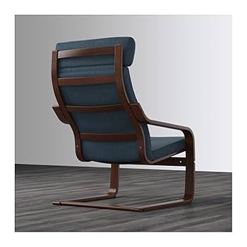 IKEA チェアー(Poëng) POÄNG armchair, birch veneer/Hillared dark blue - IKEA US